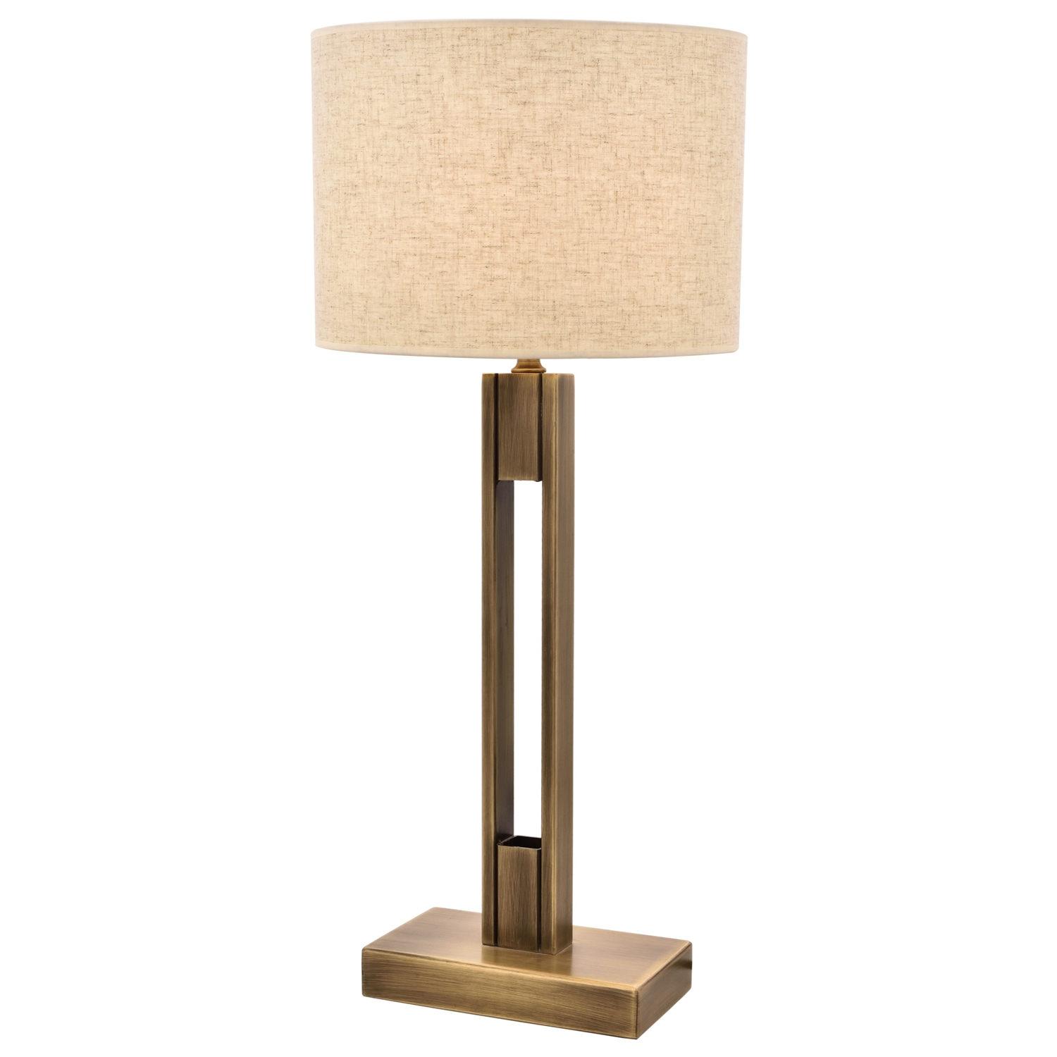 Столна ламба Opviq E27 со штекер, бронзена