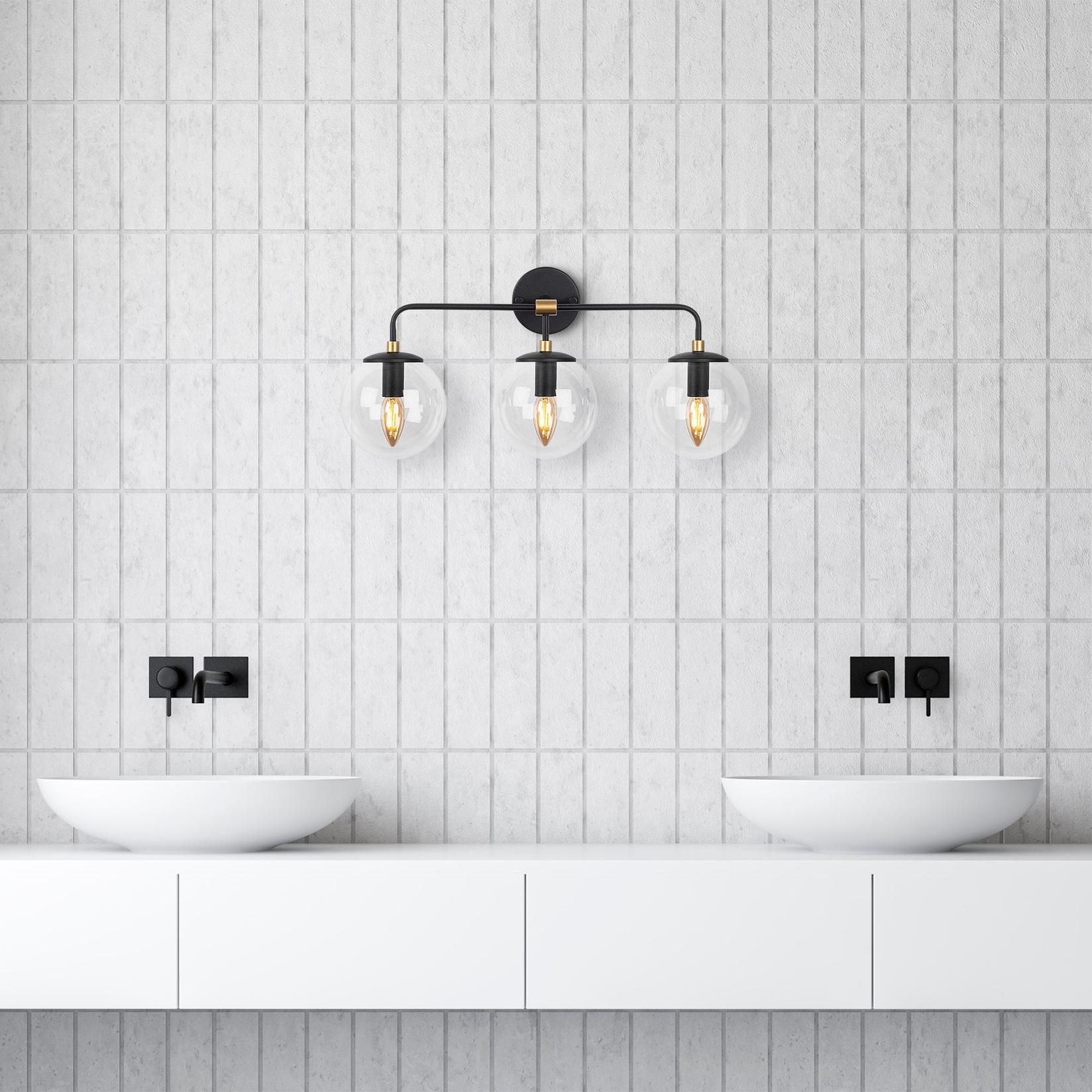 Opviq dzидна светилка E14, црна-бронзена