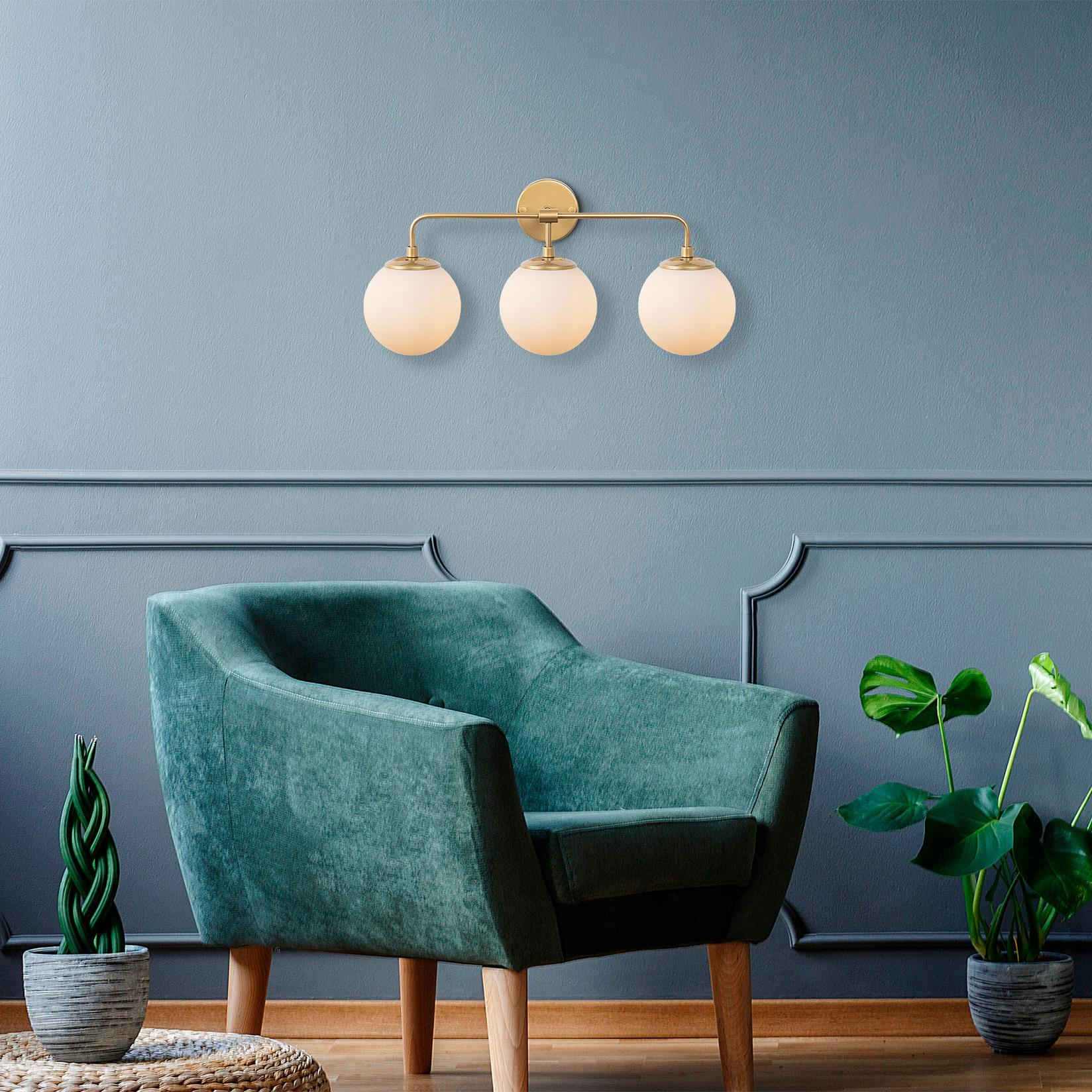 Opviq dzидна светилка E14 со штекер, златна