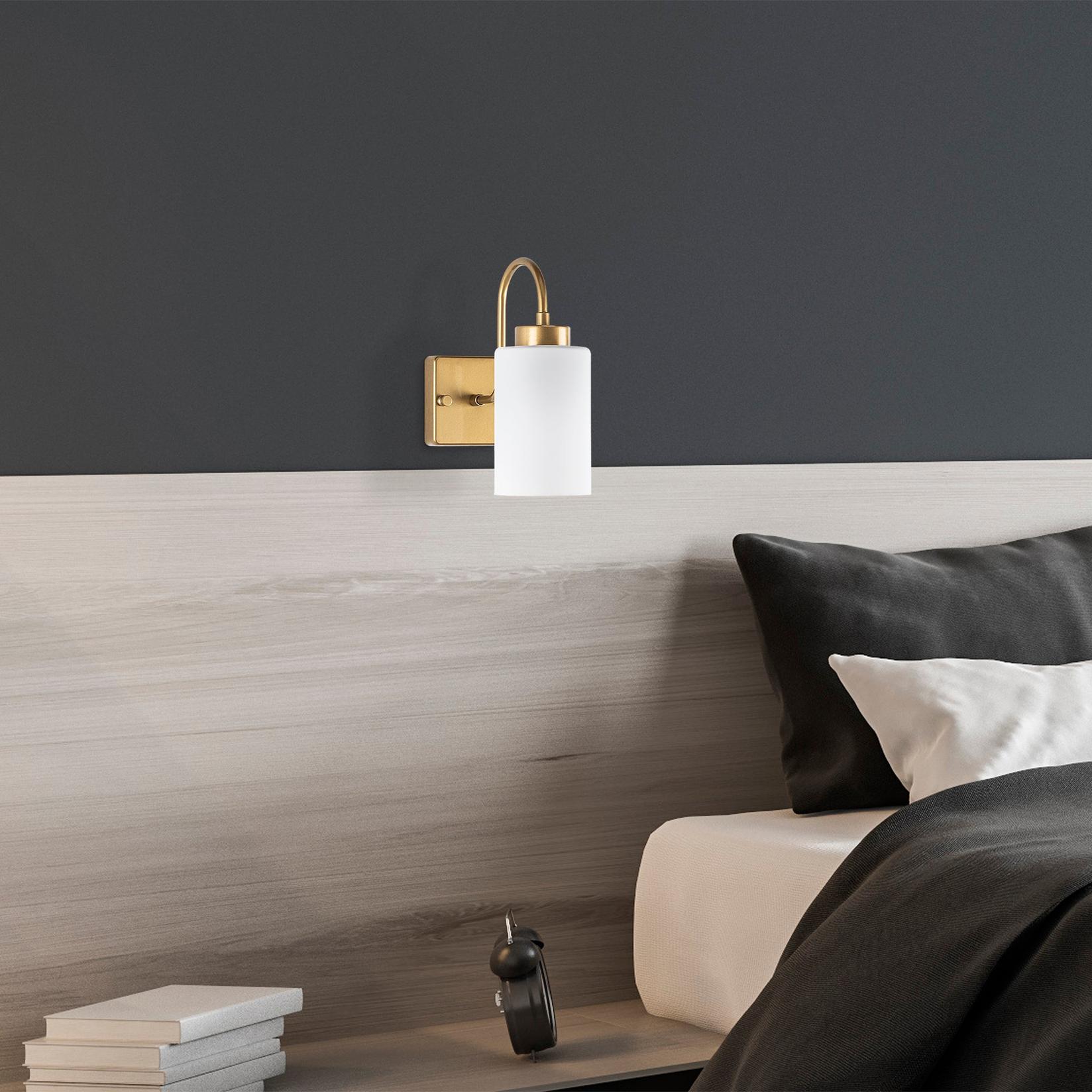 Opviq dzидна светилка E27 Max 40W, бело-златна