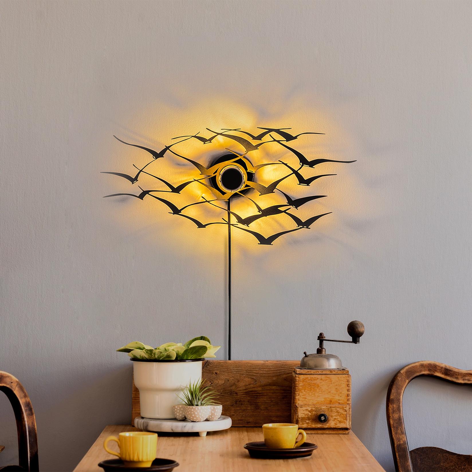 Dzидна светилка Opviq, црна