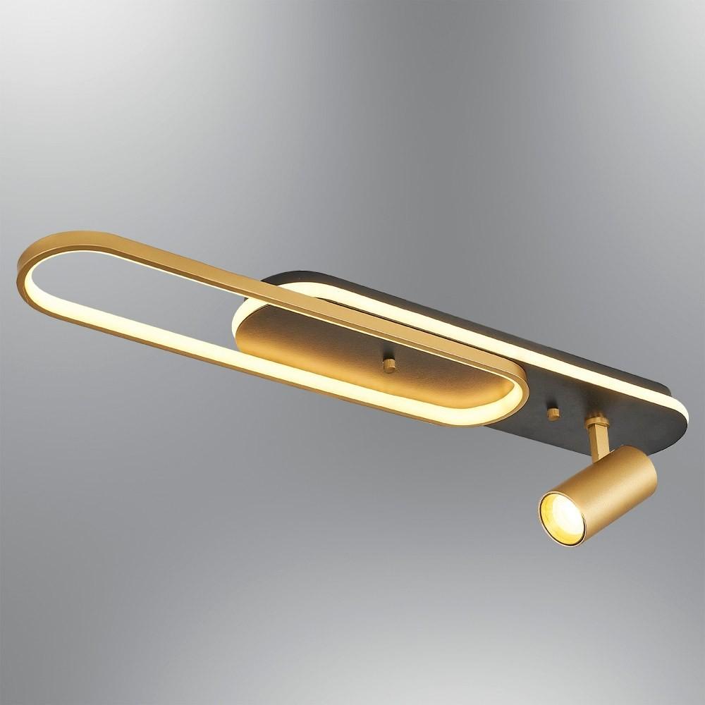 Opviq dzидна светилка 3000K, 53W LED, црно-златна