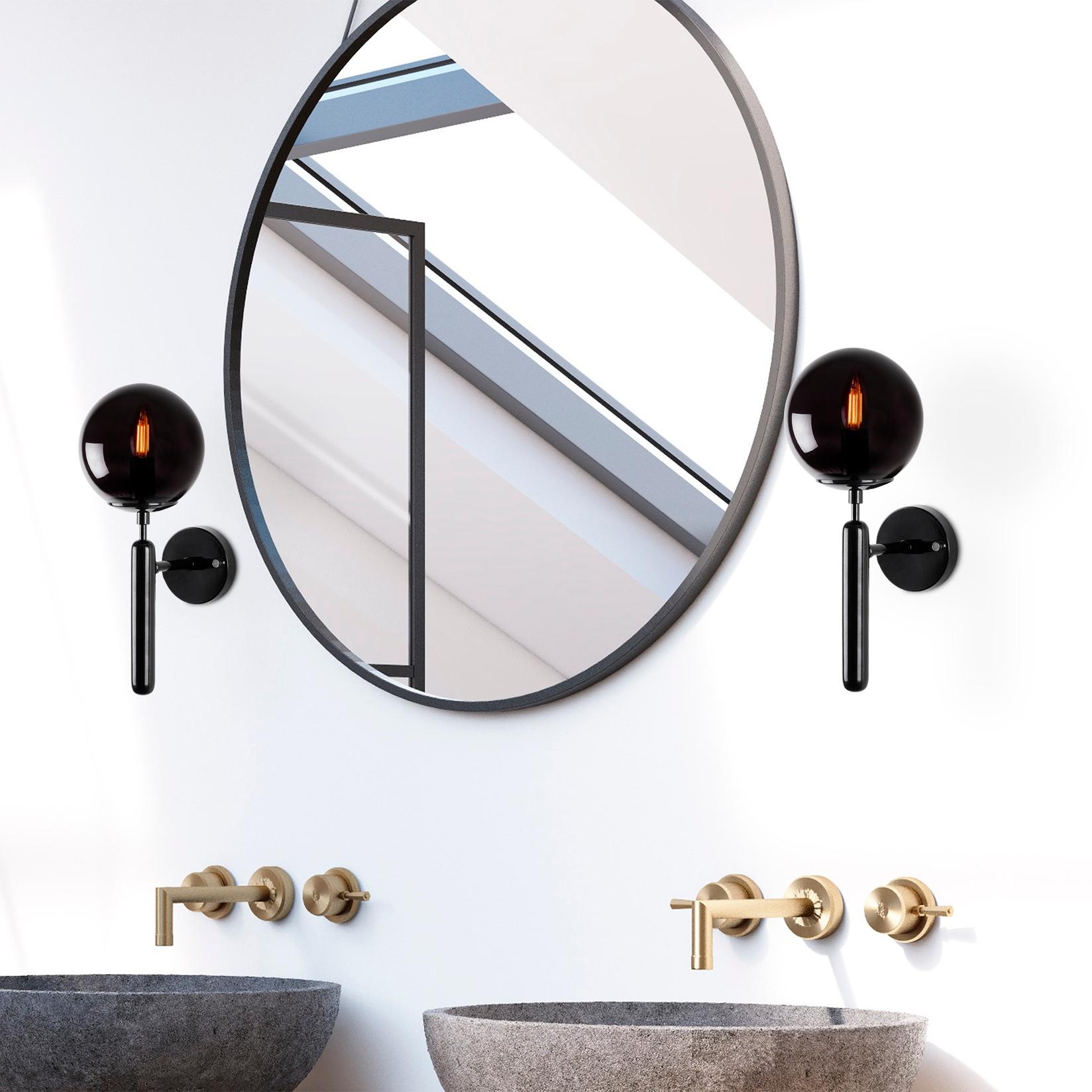 Opviq dzидна светилка E14 со штекер, црна