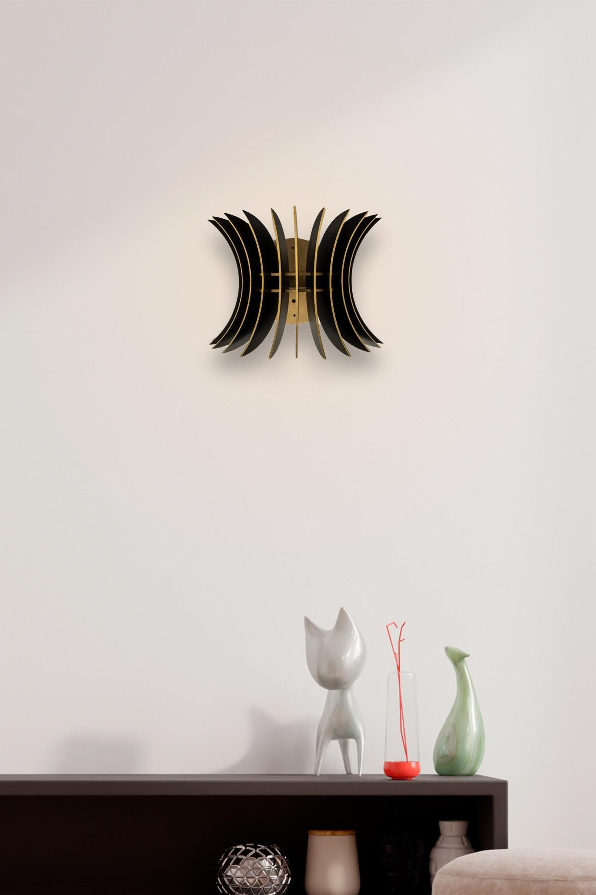 Opviq dzидна светилка E27 со штекер, црна