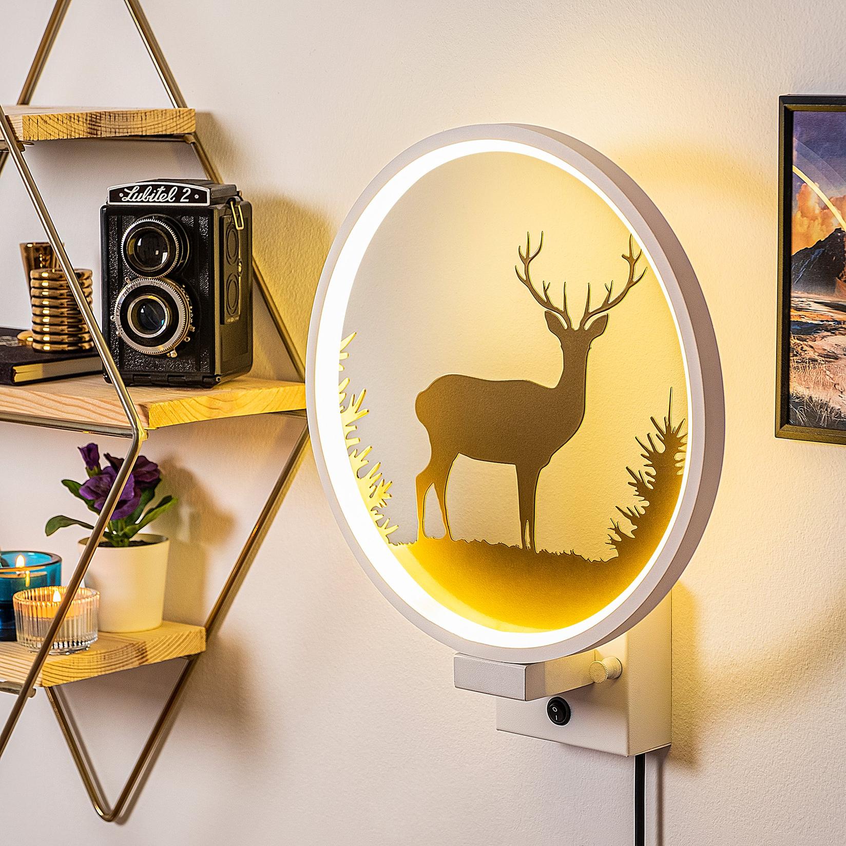 Dzидна светилка Opviq, бело-златна