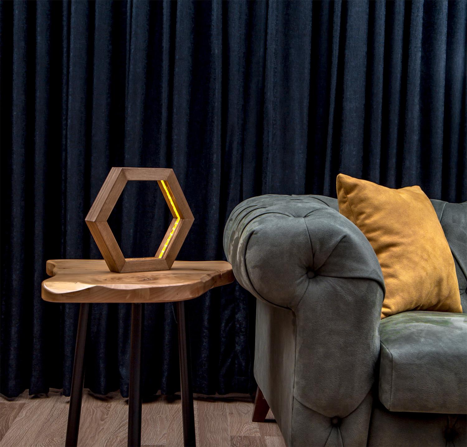 Столна ламба Opviq, LED, кафеава