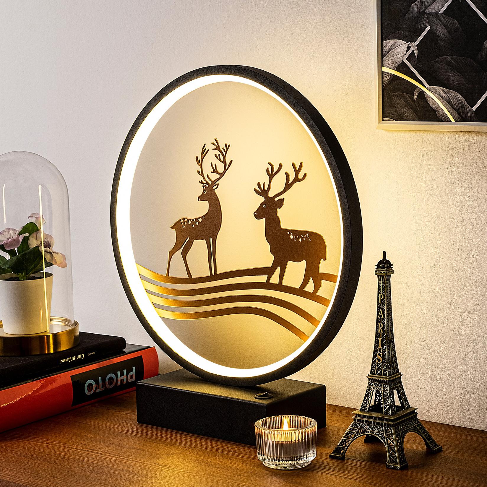 Столна ламба Opviq, црна-бакарна