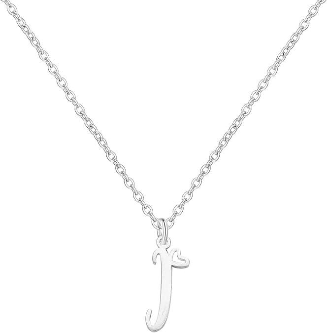 LUXARTO JEWELRY Ланче сребрено со буква I со срце