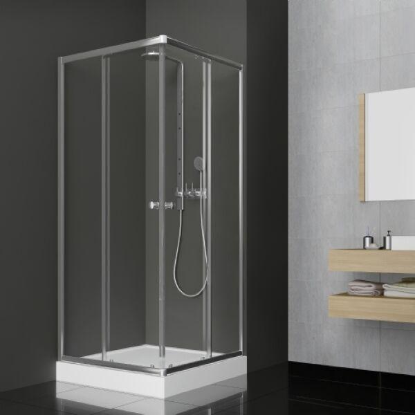BANLUX AGEAN CE (EFES ) Туш Кабина 100x100x190см Кром Профил/Транспарентно стакло 6mm