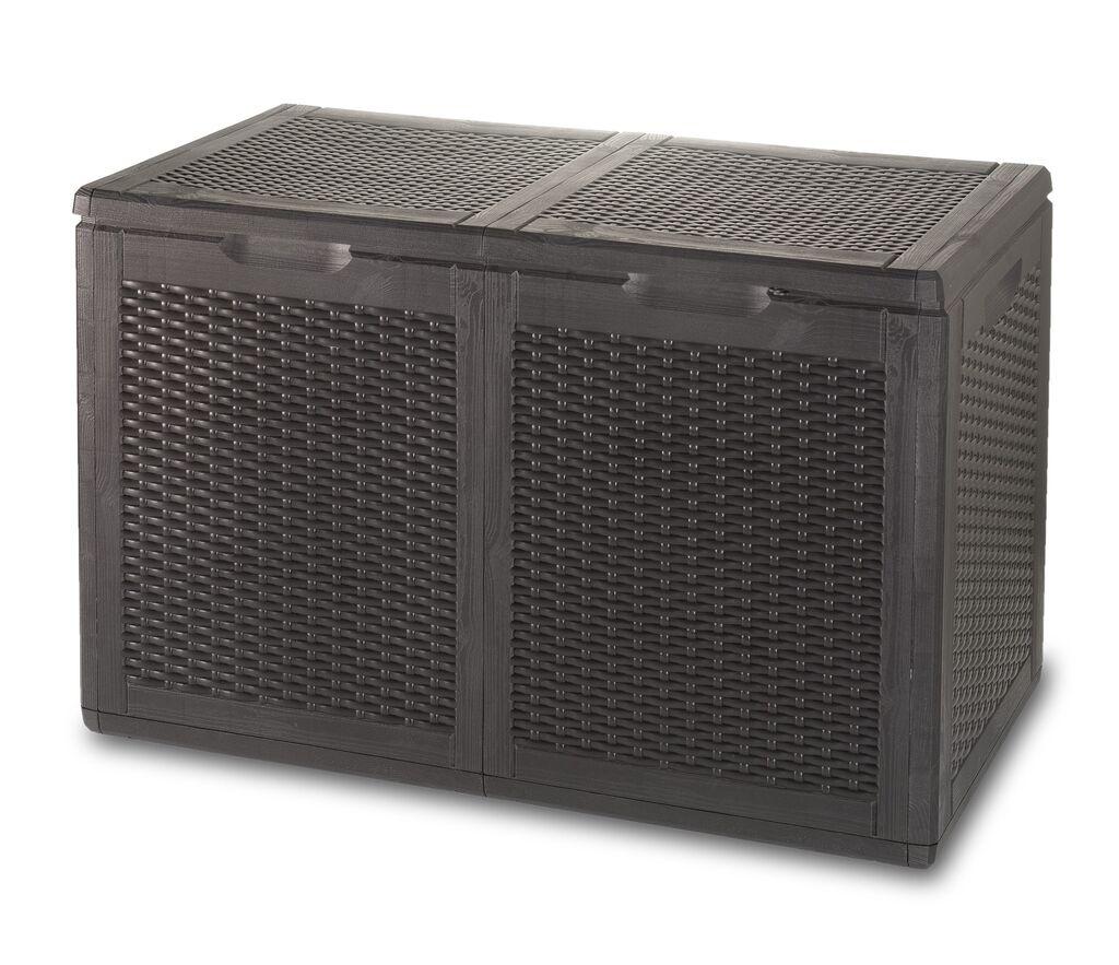 GENSINI Сандак ПВЦ за складирање двоен темно кафеав 80,5х44,5х51/180л