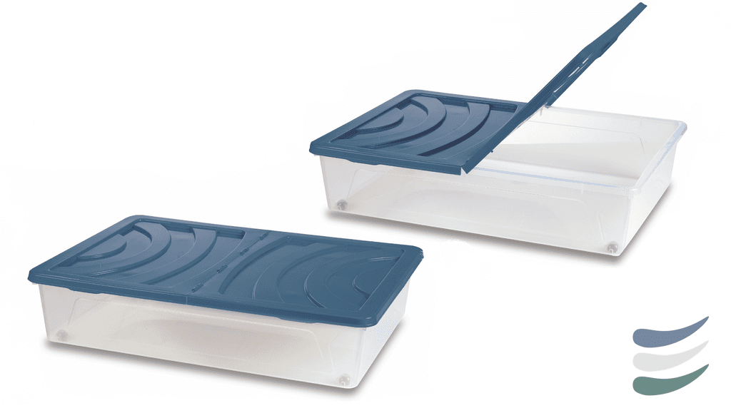 GENSINI Кутија ПВЦ со тркалца и делив капак 78,50х56х17/60л