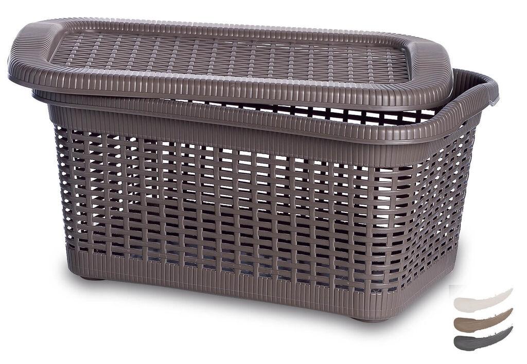 GENSINI Корпа ПВЦ за складирање правоаголна со одвоен капак 59х40х29/40л