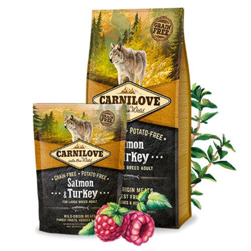 CARNILOVE Куче Лосос и Мисирка Ларџ Adult 1кг.