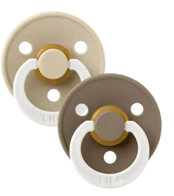 BIBS VANILLA /DARK OAK GLOW IN THE DARK Латех цуцла лажливка 1 (0-6 месеци), 2 цуцли