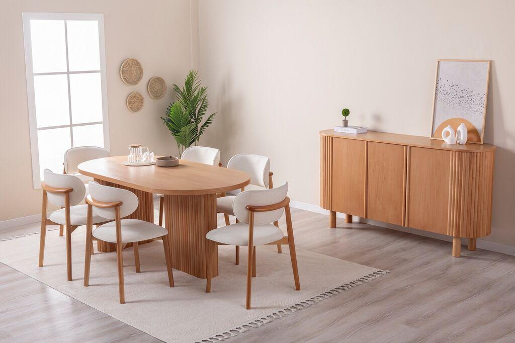 Конзолна маса Hanah Home Lugias, 180 x 90 x 40 см, даб