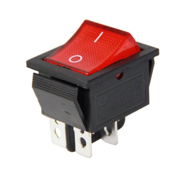 Alfa Electric Прекинувач 0-1 15A 4 кон. црвен + SS, 220V 104 ПР-01