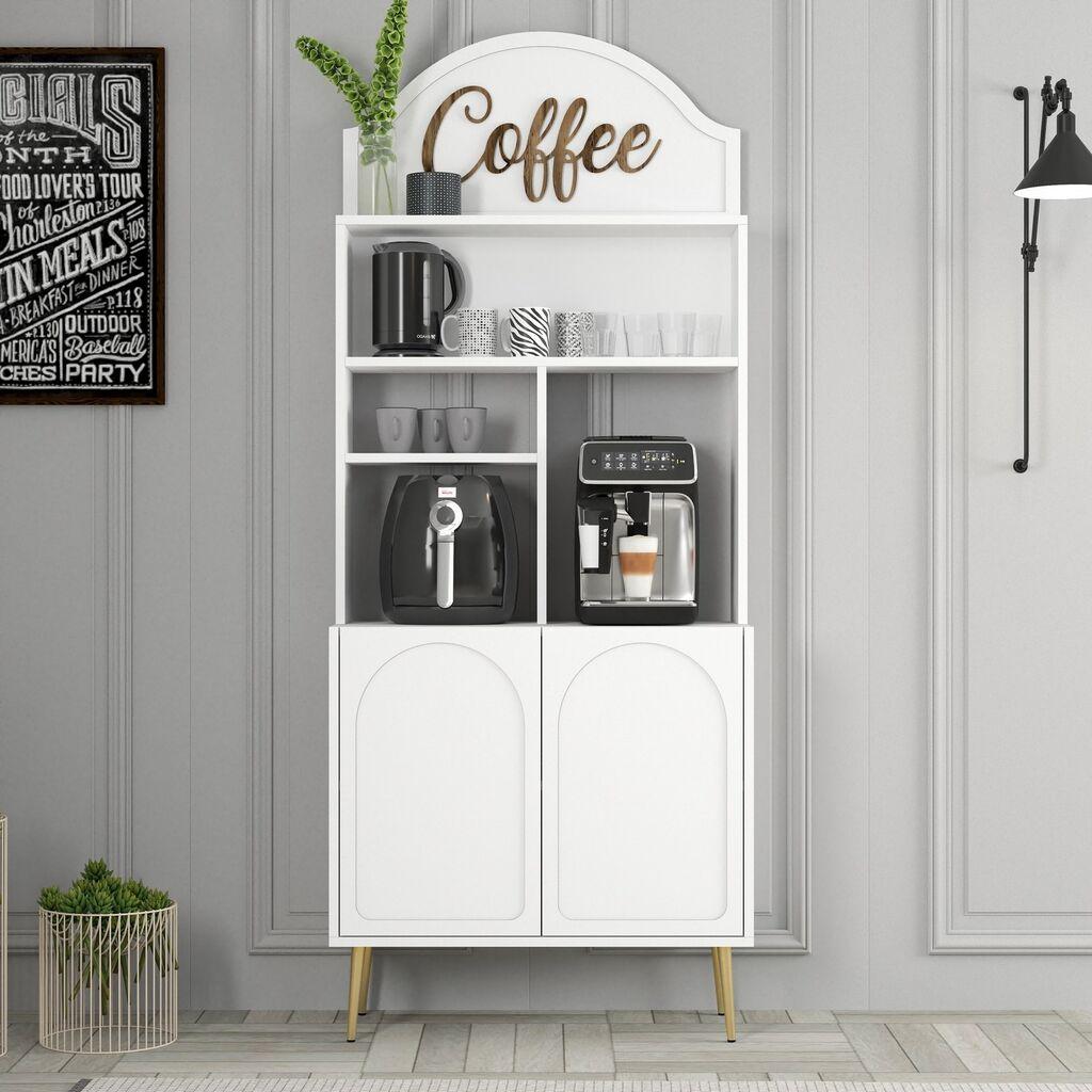 Кујнски ормар Hanah Home Lyon 80, бело-златен