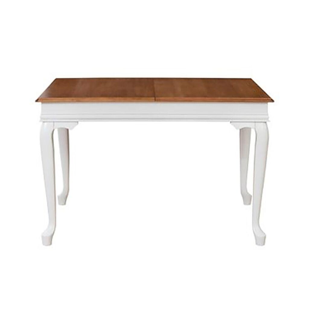 Трпезариска маса Hanah Home на расклопување Albero29, 80x75-160 см, кафеаво-бела