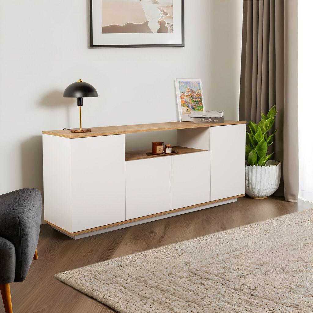 Конзолна маса Hanah Home Arista, 180x75x44.5 см, бела