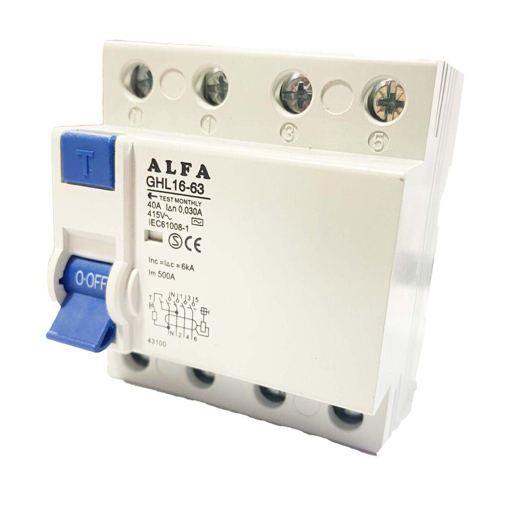 Alfa Electric ФИД склопка ALFA AEG HL16-63 4P 40A 0.03A ФИД склопка Алфа АЕГХЛ16-63