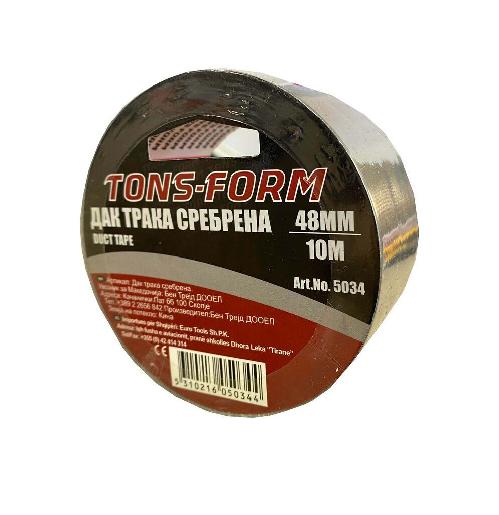 Alfa Electric Сребрен селотејп 48мм x 10м, ET 005034