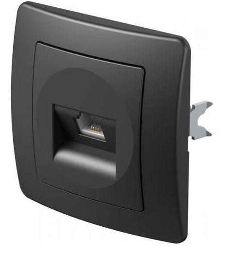 Tem Cates Телефонски приклучок 6/4 RJ11 црн КЕ35НБ 4318684 економик TEM