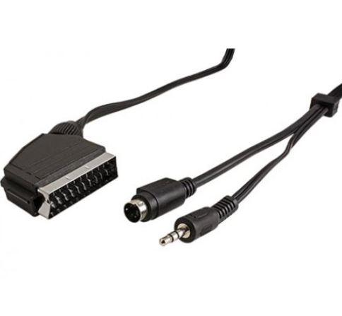Alfa Electric SCART 21-пин – S-VHS + 3.5мм стерео кабел 10.0м SCART-48/10