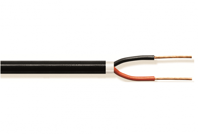 Tasker Аудио кабел 2×2.5мм² округол црн Φ9.2мм 100% Cu 100м TAS-C276N