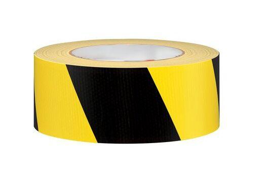 Alfa Electric Сигнална подна самолеплива лента жолто-црна 50мм x 25м, 10636