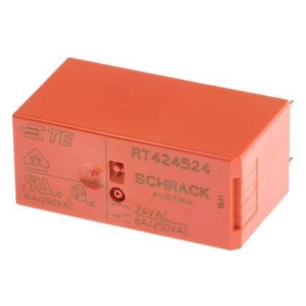 Alfa Electric Мини реле 2×8A 24V AC Schrack RT424524