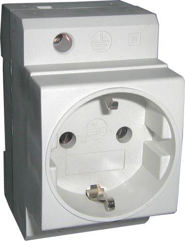 Alfa Electric Шуко приклучок за монтажа на ДИН шина АЦГ 37004