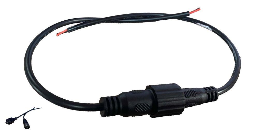 Alfa Electric DC машки + женски водоотпорен конектор со кабел 2x0.34mm² – DC-WP-MF-5.5x2.1