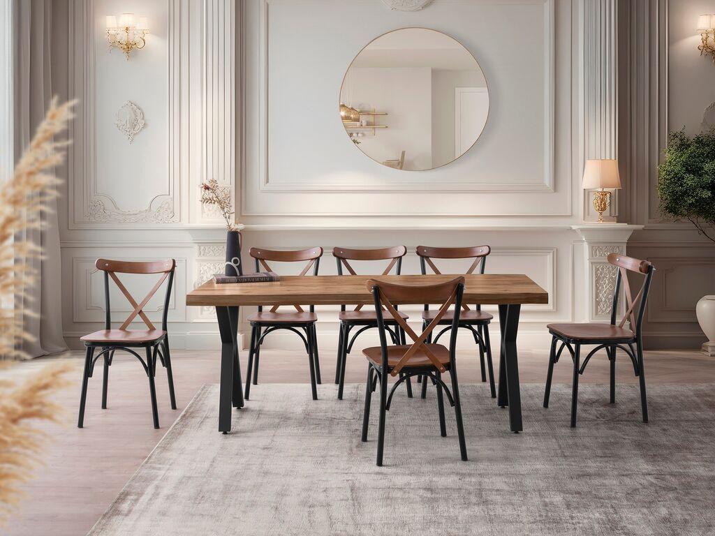 Hanah Home Трпезариска Маса 180X80X79 Cm Орев