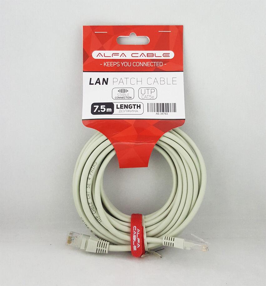 Alfa Electric UTP CAT5e кабел 7.5м UTP-CAT5E-7.5M