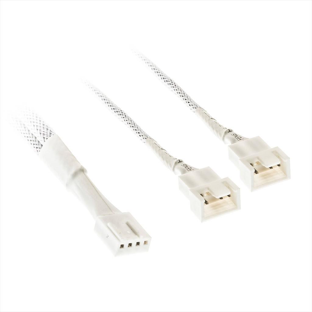 KOLINK Конвертор Fan Splitter PWM, 35cm, 4-pin PWM Female To 3x Male, ZUAD-1632, Бел