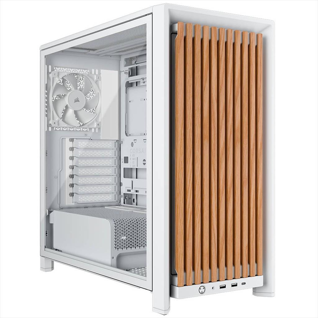 CORSAIR Куќиште FRAME 4000D WOOD RS, CC-9011341-WW, White/Oak