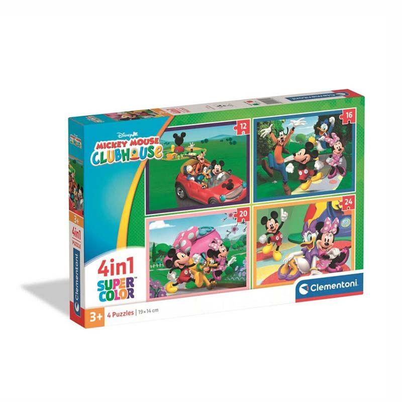 Clementoni Children Puzzle 'Mickey Mouse club'  Сложувалка 4 во 1 3г