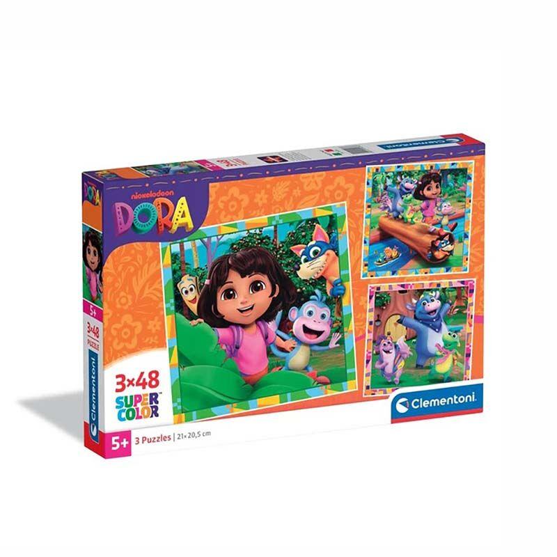 Clementoni Children Puzzle 'Dora the explorer' Сложувалка 3x48 пар 5г