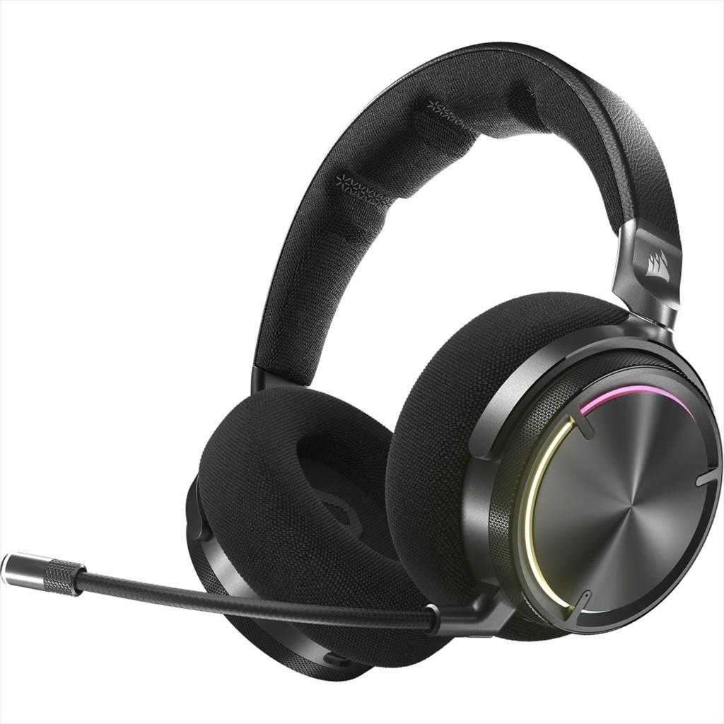 CORSAIR Безжични Гејминг Слушалки Virtuoso Max Wireless RGB, Microphone, 2.4Ghz, Bluetooth, Type-C, CA-9011372-WW, Црни