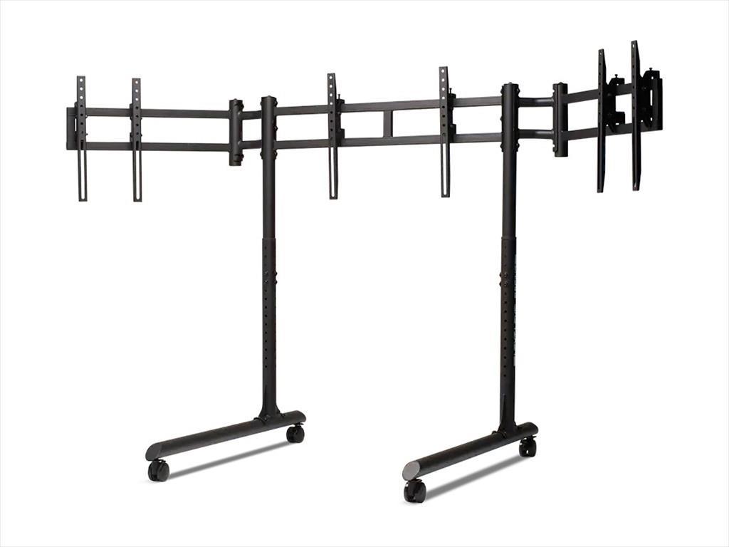 NEXT LEVEL RACING Држач За Три Монитори ROUND TUBE FREESTANDING TRIPLE, 3x43" Max, 70kg Max, NLR-R011