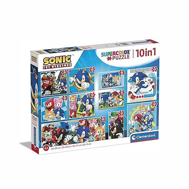 Clementoni Children Puzzle 'Sonic' Сложувалка 10 во 1 4г