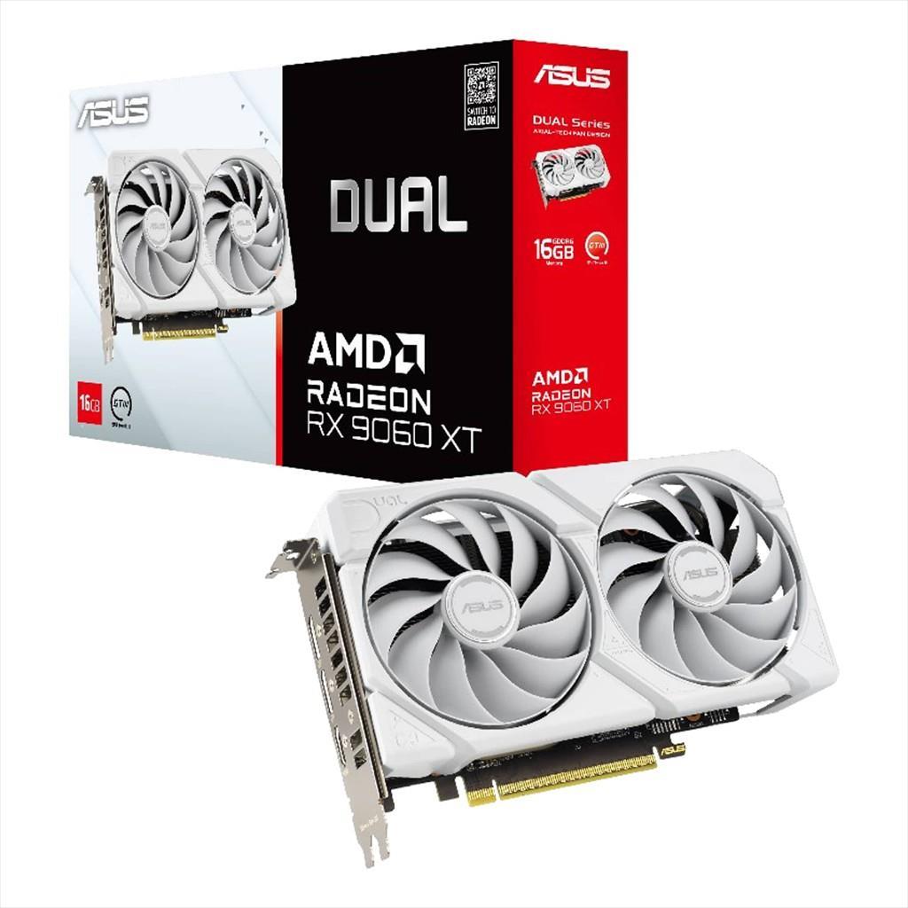 ASUS Графичка Карта DUAL RX 9060 XT, 16GB GDDR6, 2xDP, HDMI, 90YV0LG3-M0NA00, Бела