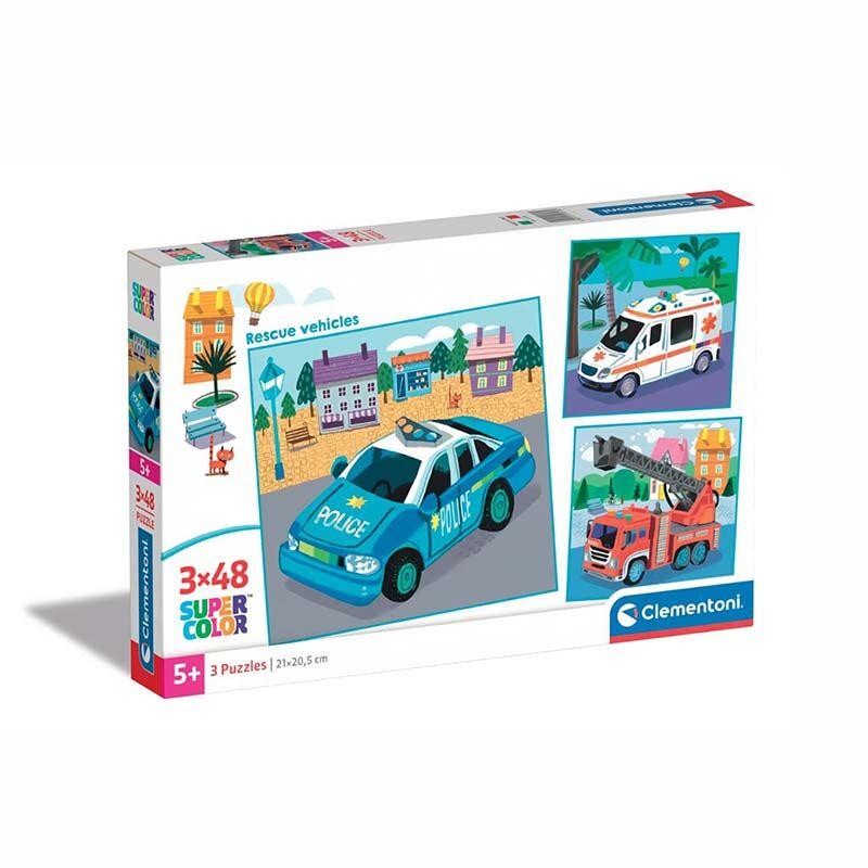 Clementoni Children Puzzle 'Noli rescue vehicle' Сложувалка 3x48 пар 5г