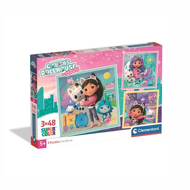 Clementoni Children Puzzle 'Gaby`s Dollhouse' Сложувалка 3x48 пар 5г