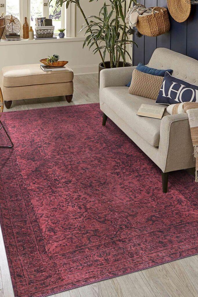 Conceptum Hypnose Carpet Folk -BA 06, 140x190 cm, Bordeaux
