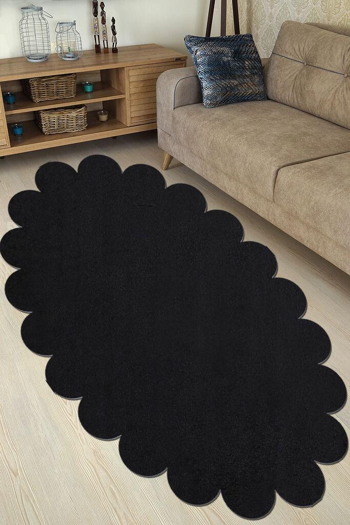 Conceptum Hypnose Carpet Ellipse Daisy, 100x150 cm, црна