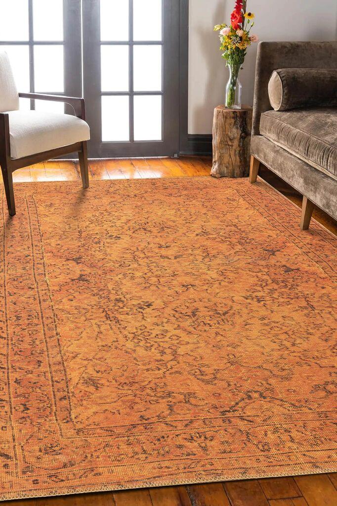 Концепт хипнозен тепих Фолк -БА 15, 140х190 см, портокалова