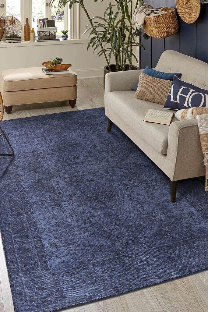 Conceptum Hypnose Carpet Folk -BA 08, 140x190 cm, темно сина