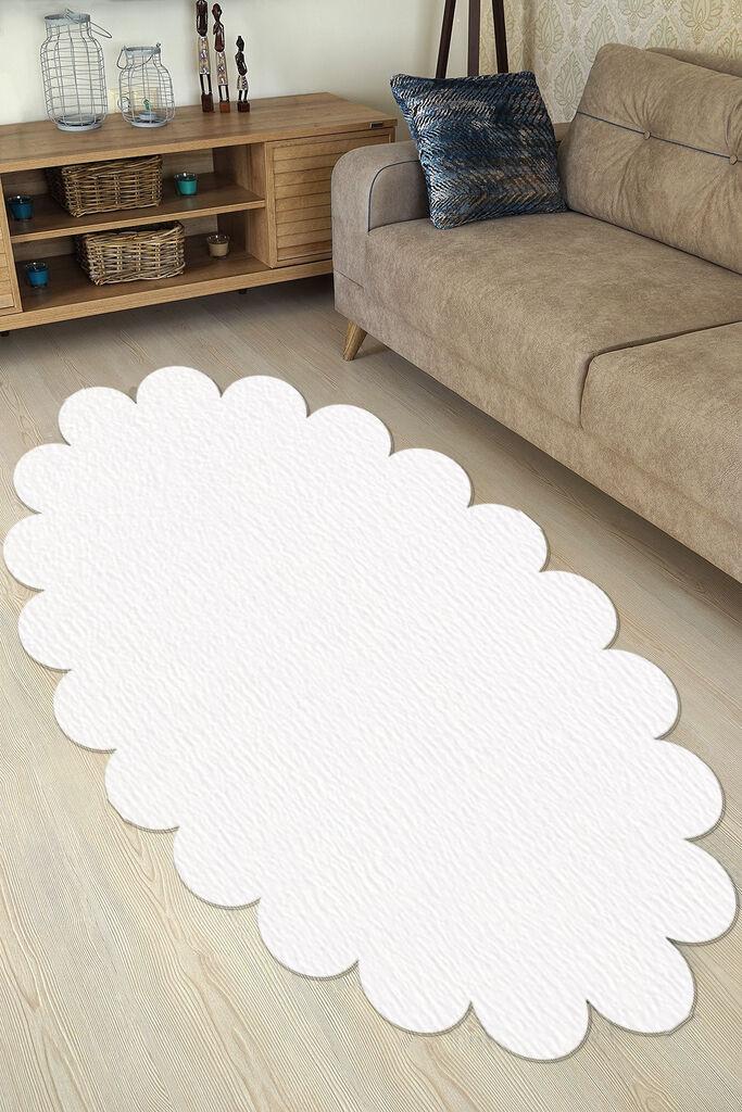 Conceptum Hypnose Carpet Ellipse Daisy, 80x120 cm, бела