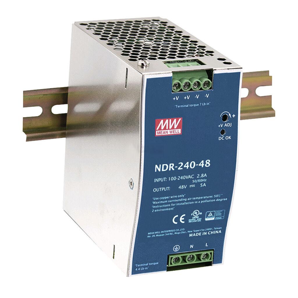 MeanWell DIN напојување 24V 10A 240W NDR-240-24